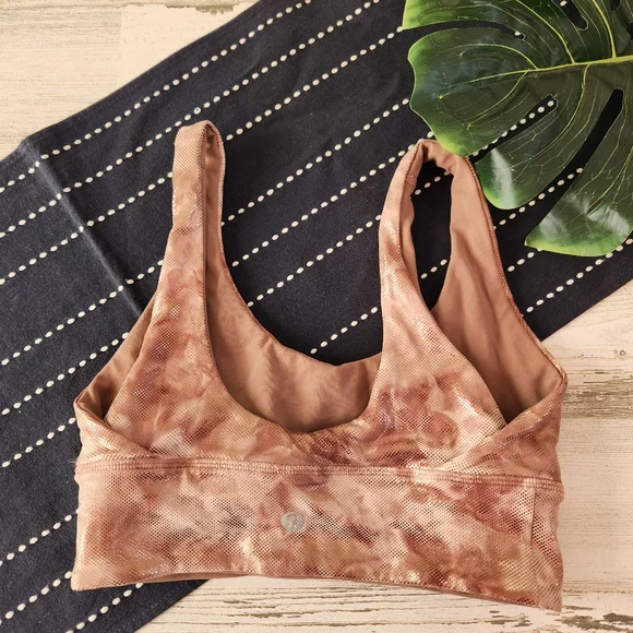 Lululemon Align Bra Shine Light Support A/B Cup Cacao Size 4 - Picture 2 of 5